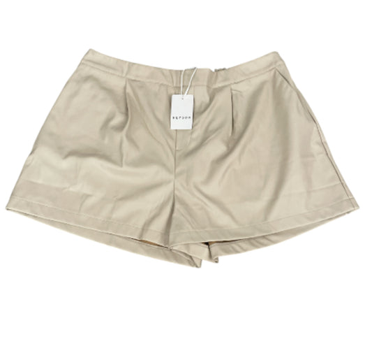 Heyson Faux Leather Light Khaki Shorts (2x)