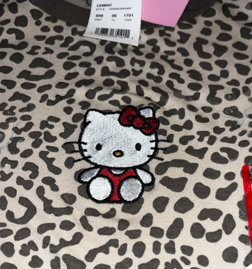 Sanrio Hello Kitty Leopard Print Tee (X-Small)