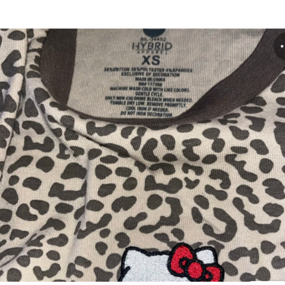 Sanrio Hello Kitty Leopard Print Tee (X-Small)
