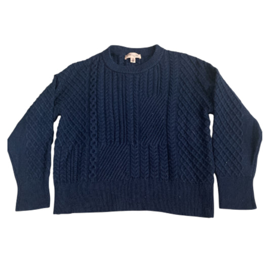 Philosophy Navy Blue Cable Knit Sweater (Large)