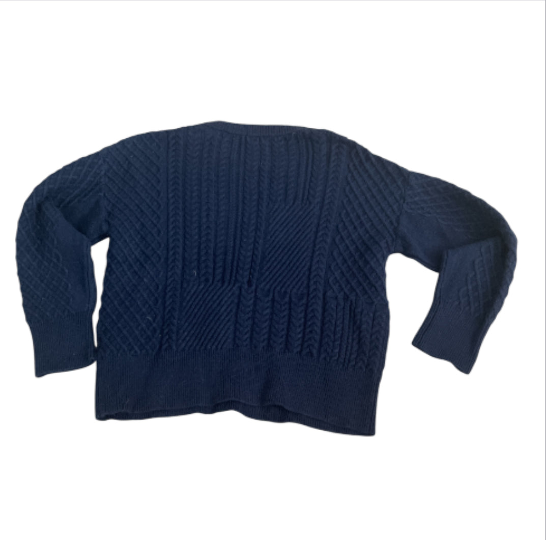 Philosophy Navy Blue Cable Knit Sweater (Large)
