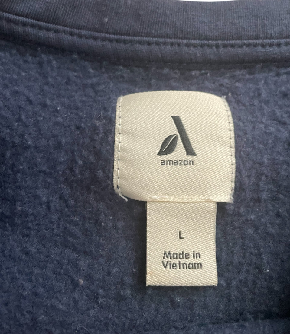 Amazon Navy Blue Bubble Sleeve Sweatshirt (Large)