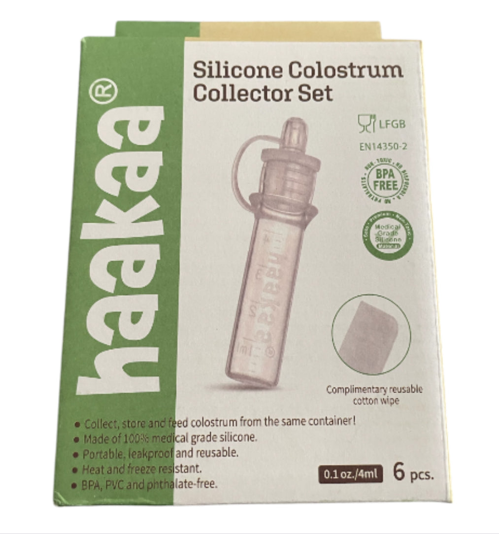 Haakaa Silicone Colostrum Collector Set 4 ml, 6 PK (Pre-Sterilized)