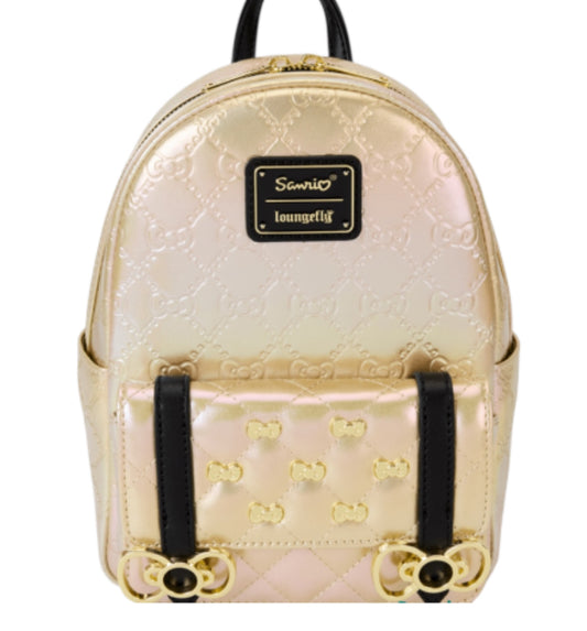 Loungefly Sanrio Hello Kitty 50th Anniversary Metallic Gold Mini Backpack
