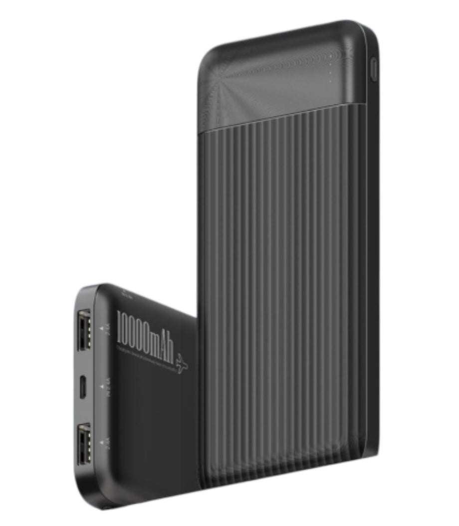 Portable Charger 15w Multi Port Black Power Bank