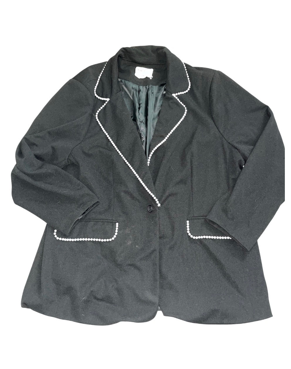 Savanna Jane faux-pearl trim blazer (1x)