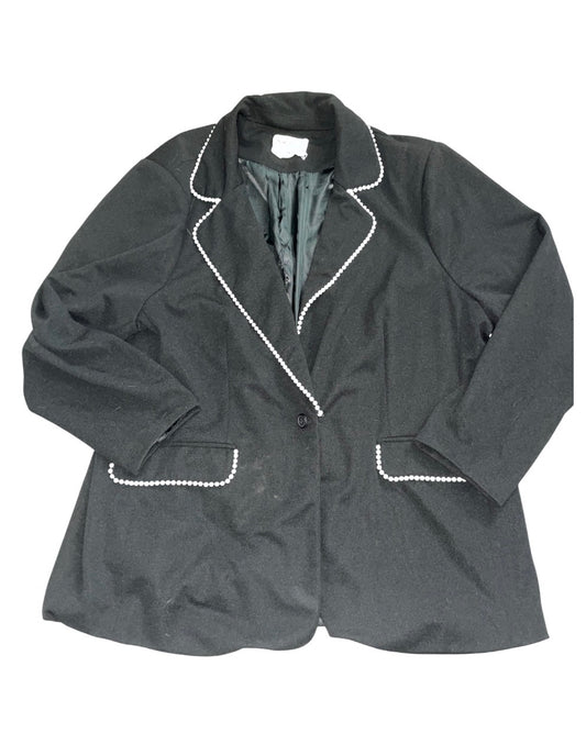 Savanna Jane faux-pearl trim blazer (1x)