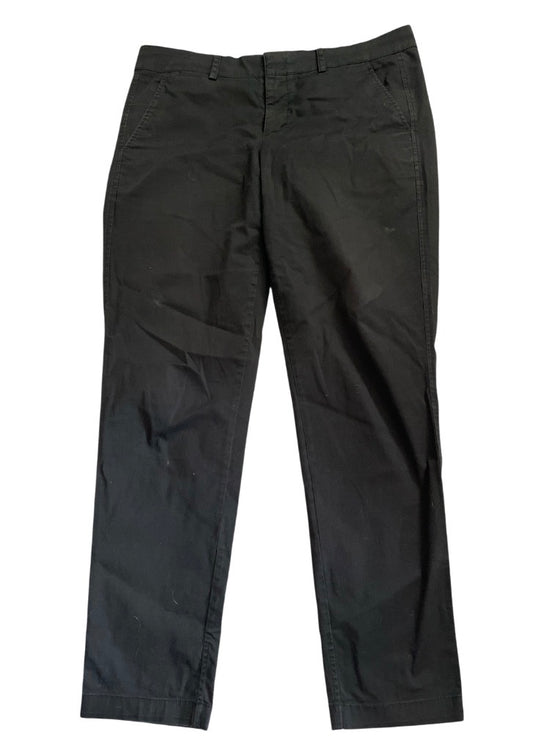 Vince black cotton straight leg trouser pants (10)