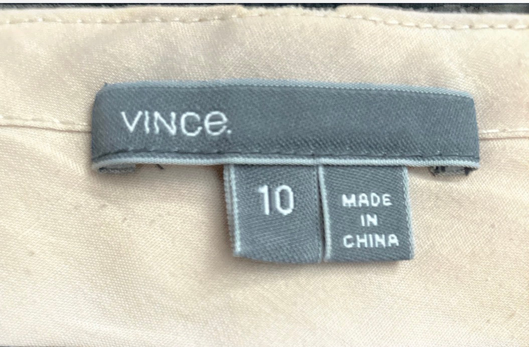 Vince black cotton straight leg trouser pants (10)