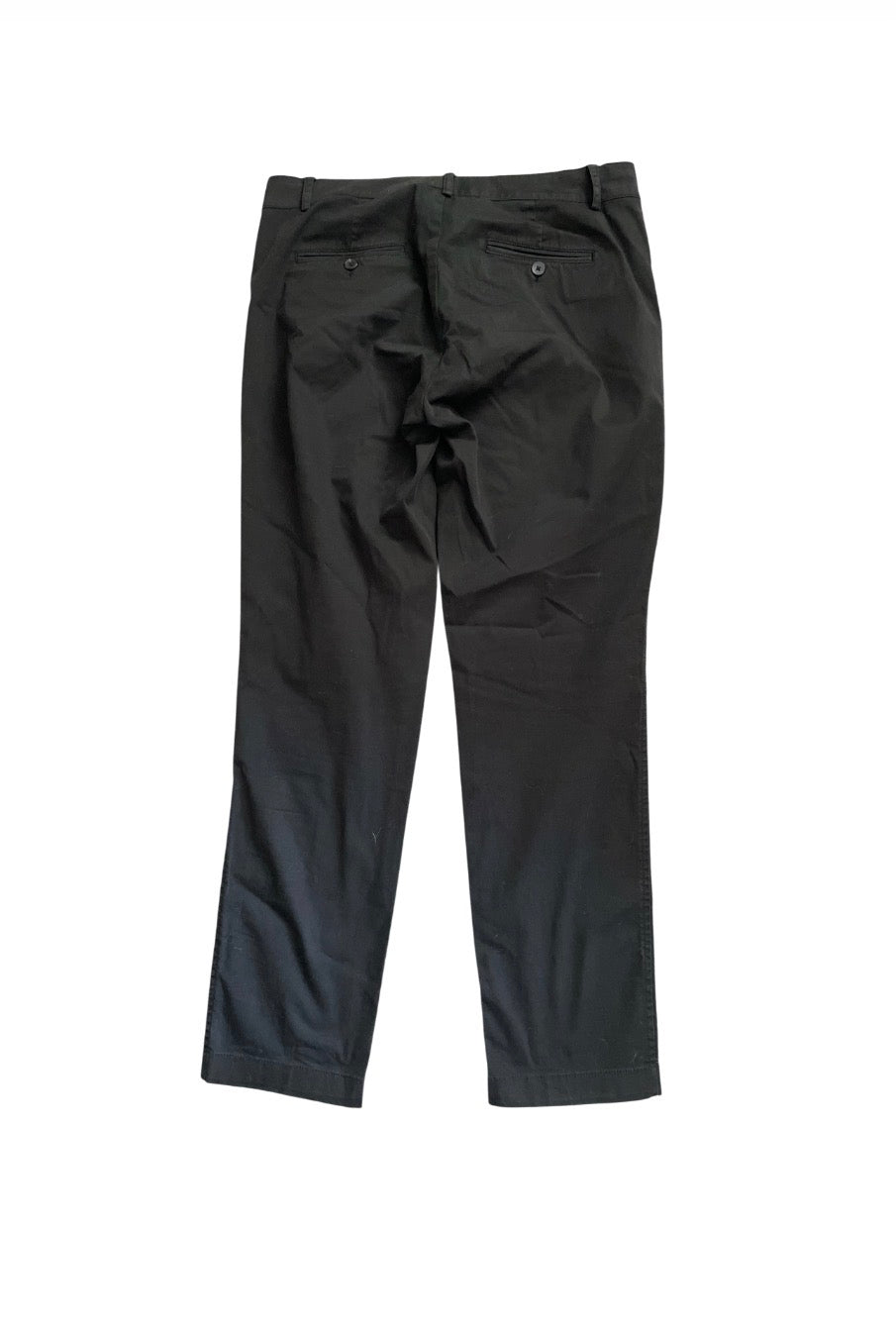 Vince black cotton straight leg trouser pants (10)