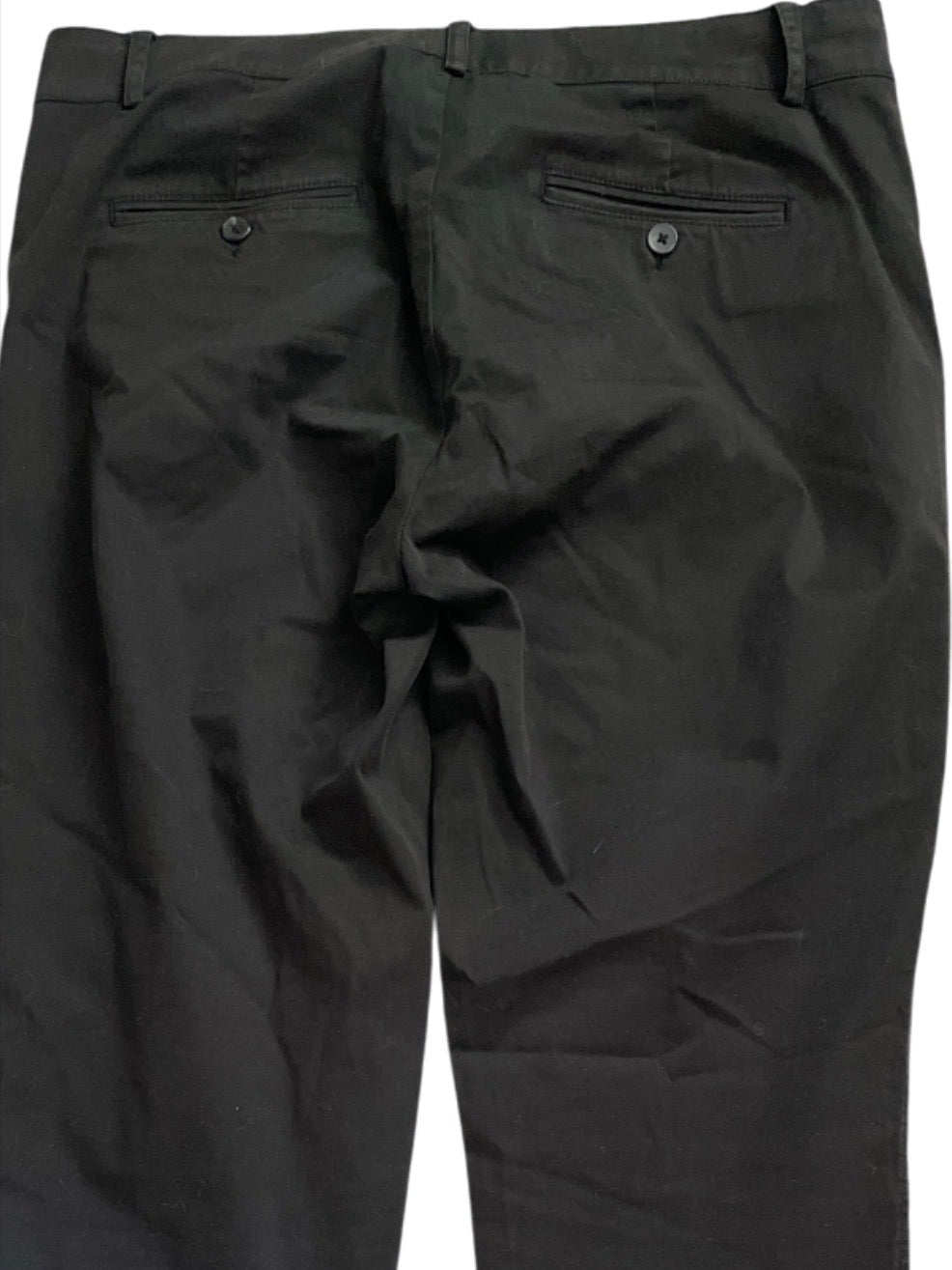 Vince black cotton straight leg trouser pants (10)
