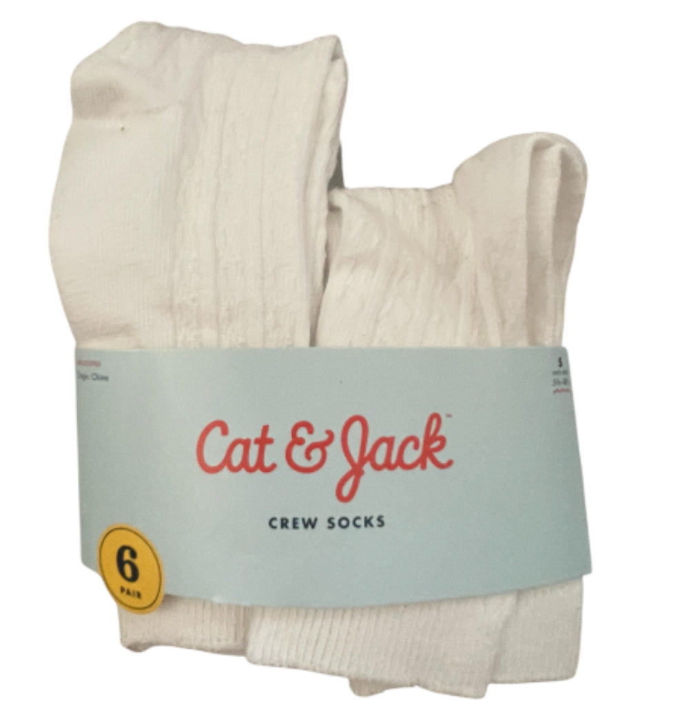 Cat & Jack Pack of White Lace Detail Socks