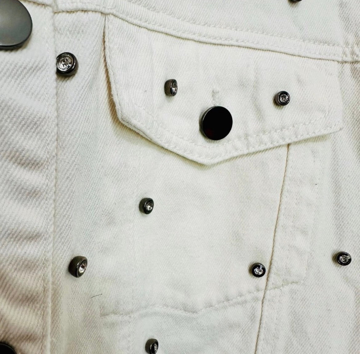 Grey Lab Women's Studded Denim Jacket (Small)