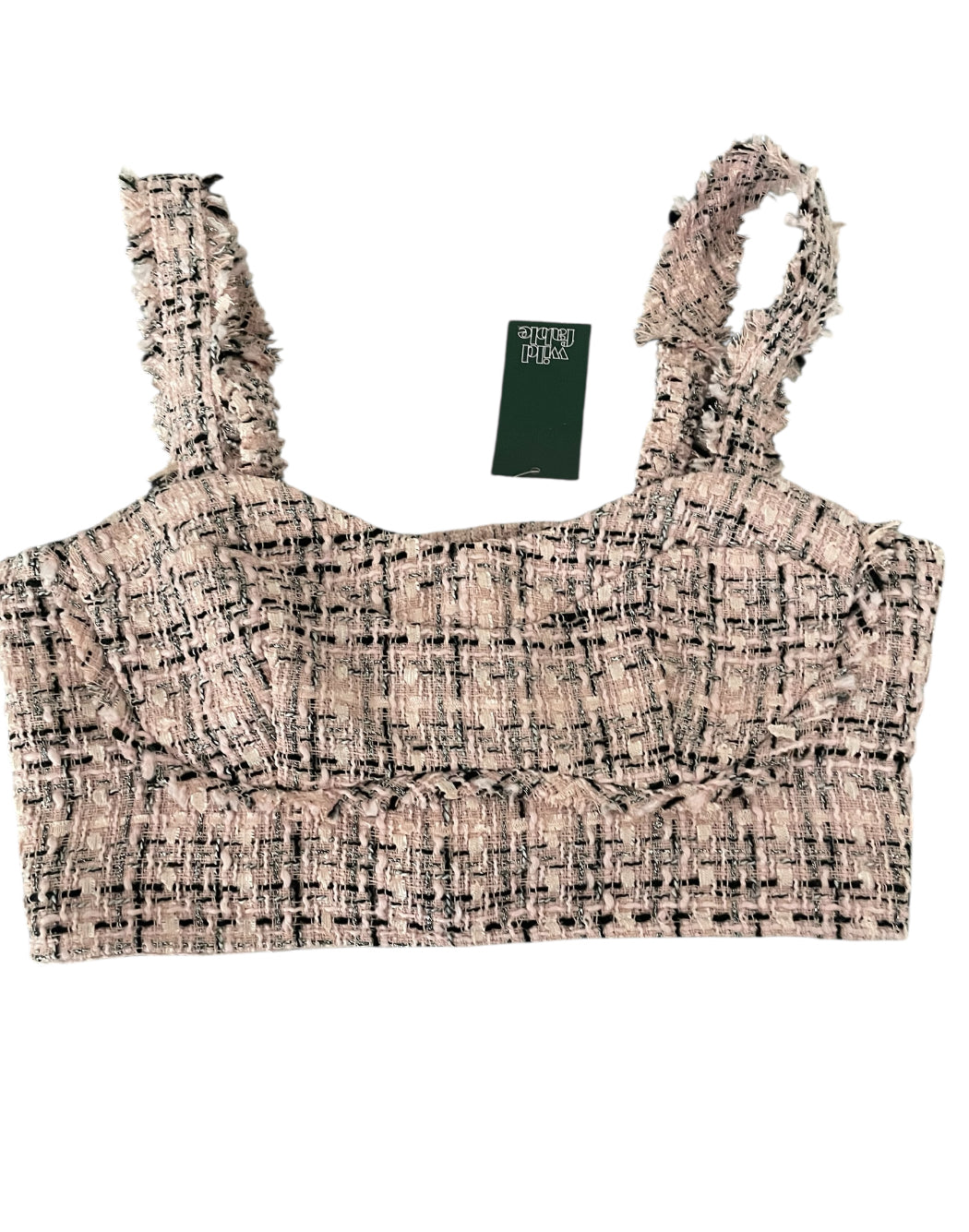 Wild Fable Tweed Boucle Tiny Tank Top (X-Small)