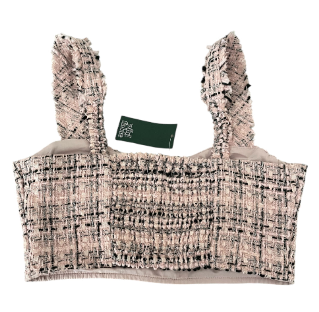 Wild Fable Tweed Boucle Tiny Tank Top (X-Small)