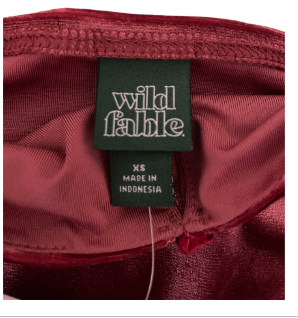 Wild Fable Velour Velvet Sheen Cropped Tank Top (X-Small)