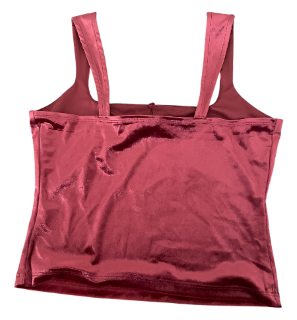 Wild Fable Velour Velvet Sheen Cropped Tank Top (X-Small)