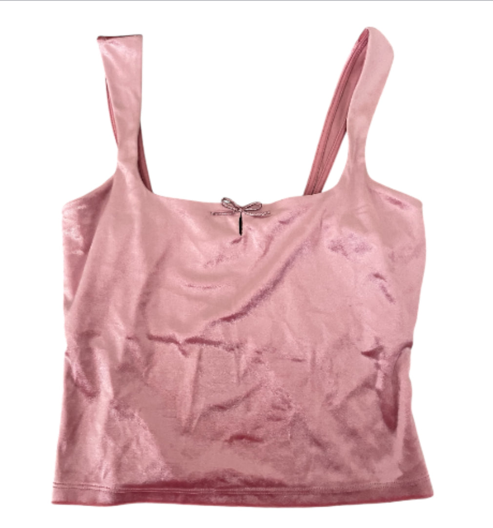 Wild Fable Velour Sheen Cropped Tank Top (X-Small)