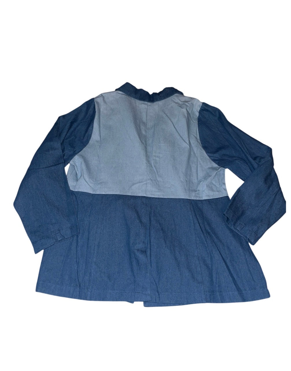Savanna Jane two-toned color block denim blazer (1x)