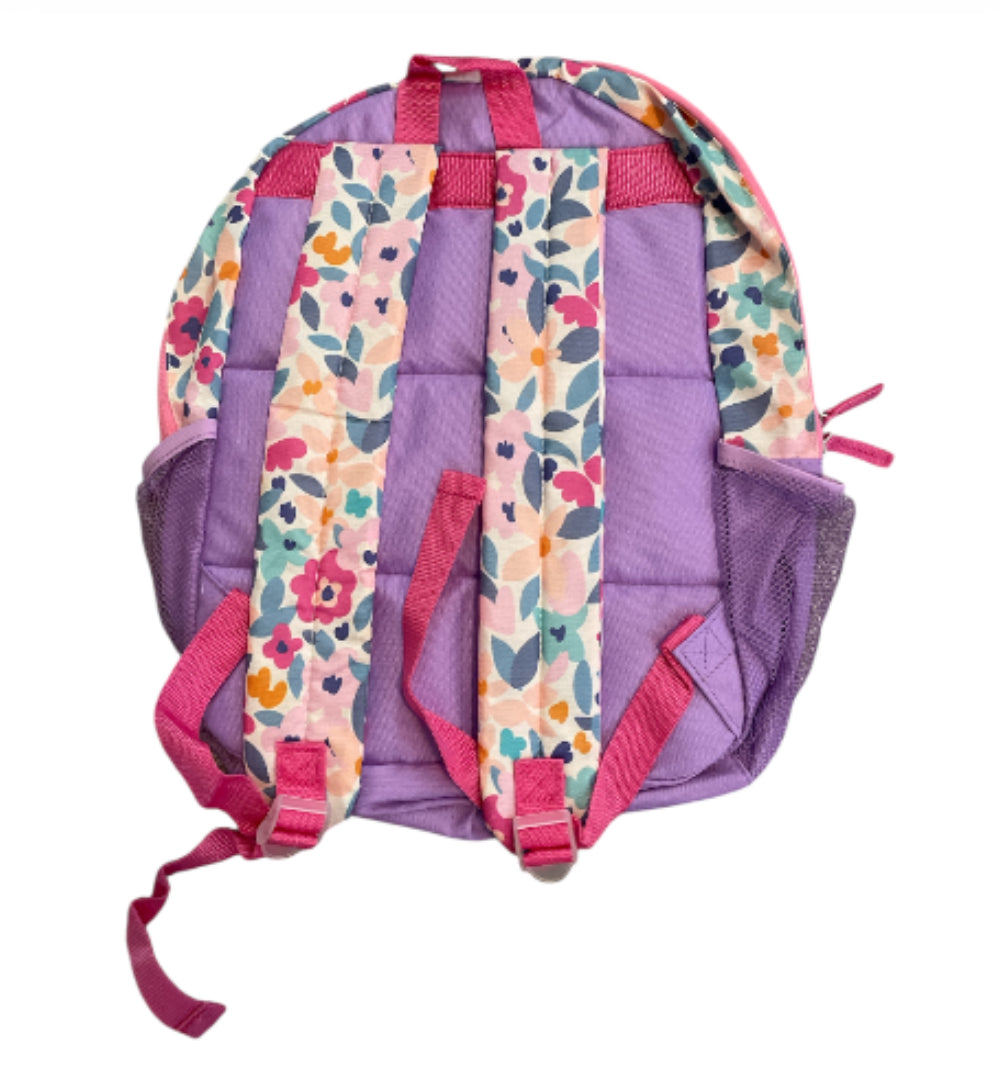 Botanical Pink and Purple Woven Backpack