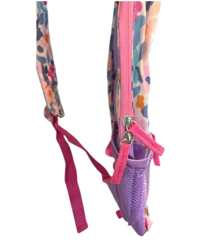 Botanical Pink and Purple Woven Backpack