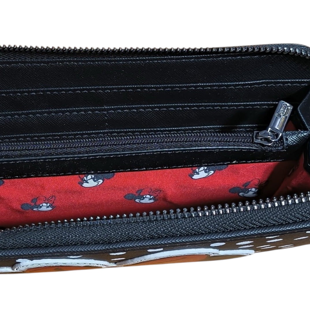 Loungefly Disney Parks Minnie Mouse White Polka Dot Red Bow Wallet