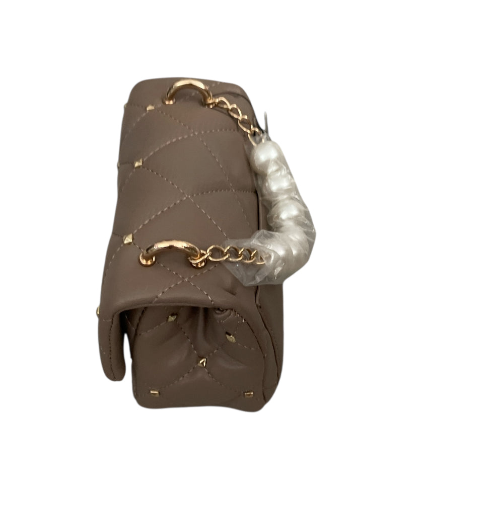 Badgley Mischka Taupe Beaded Crossbody