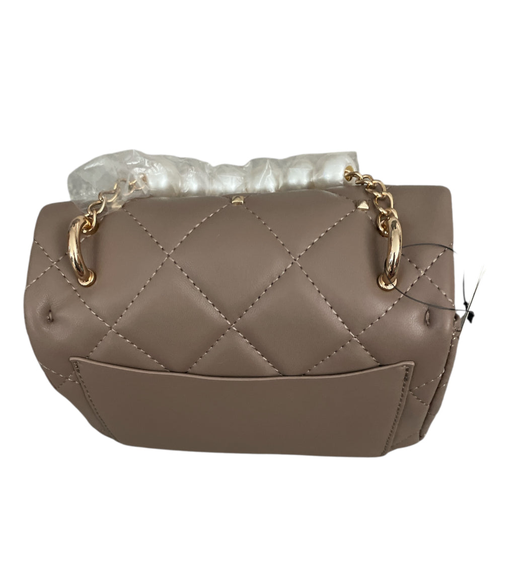 Badgley Mischka Taupe Beaded Crossbody