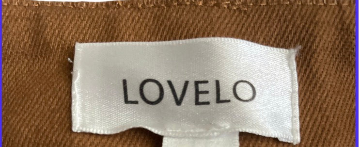 Lovelo Full Of Joy Brown Denim Bubble Skirt (Large)