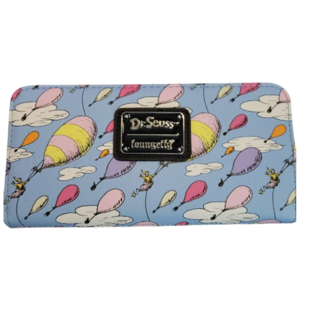 Loungefly Dr. Seuss Oh the Places You'll Go print zip-around wallet