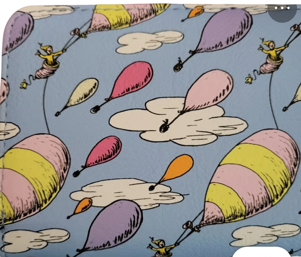 Loungefly Dr. Seuss Oh the Places You'll Go print zip-around wallet