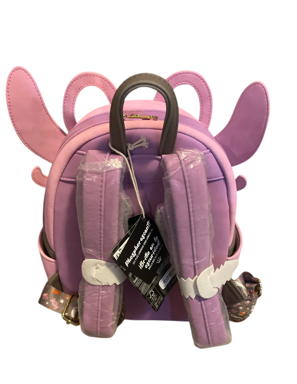 Loungefly Disney Lilo & Stitch Angel Pumpkin Glow-In-The-Dark Mini Backpack.