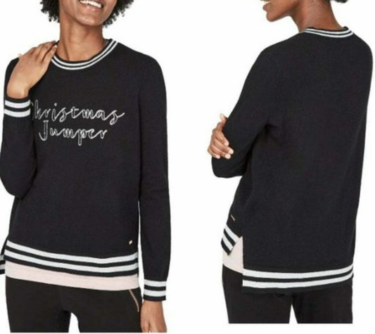 Sweaty Betty Christmas Jumper Black Sweater (Small)
