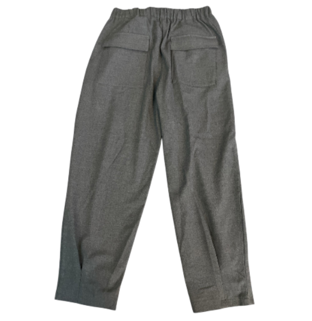 Zara Gray Cropped Barrel Pants (Small)