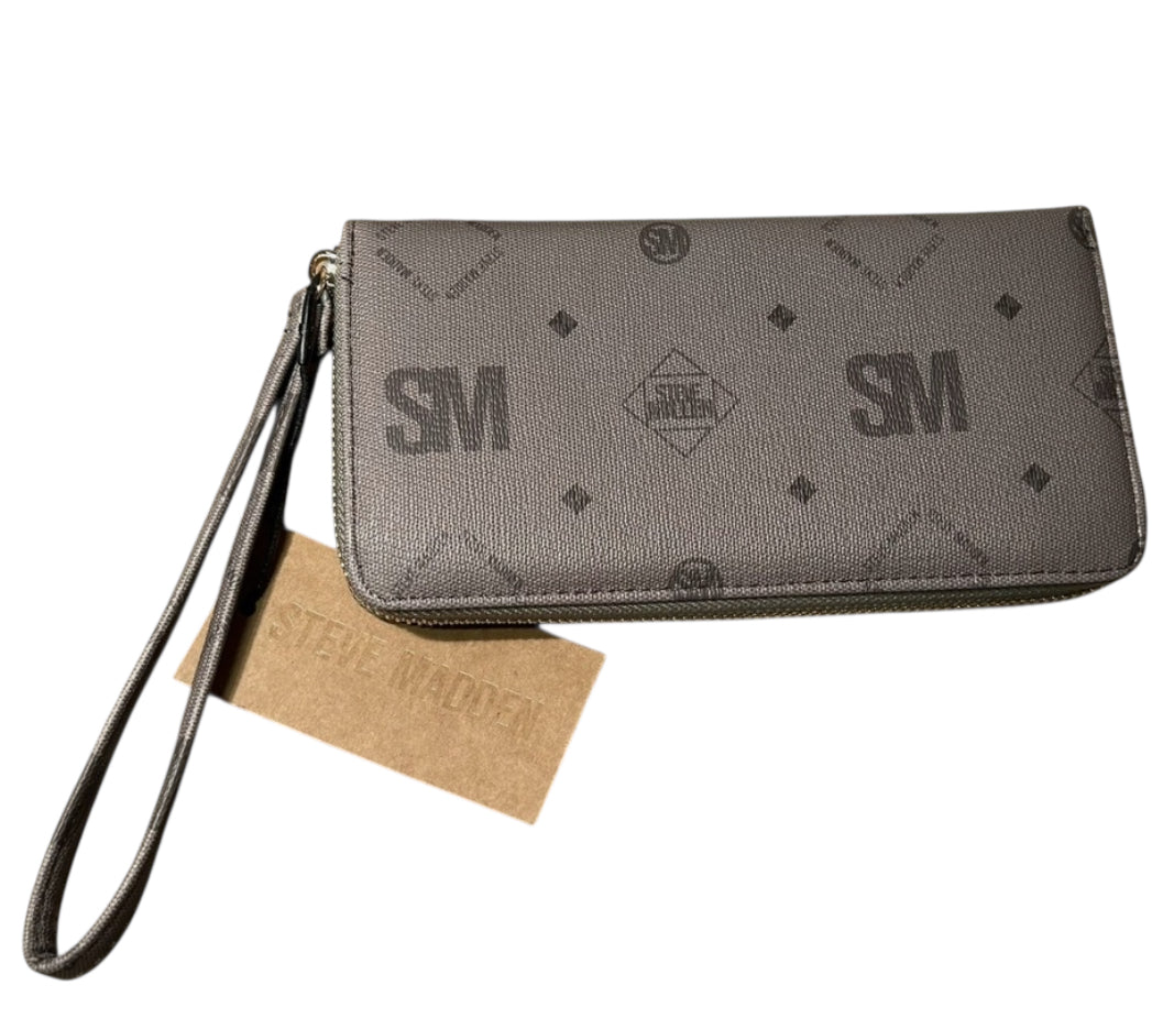 Steve Madden Monogram Gray Wallet