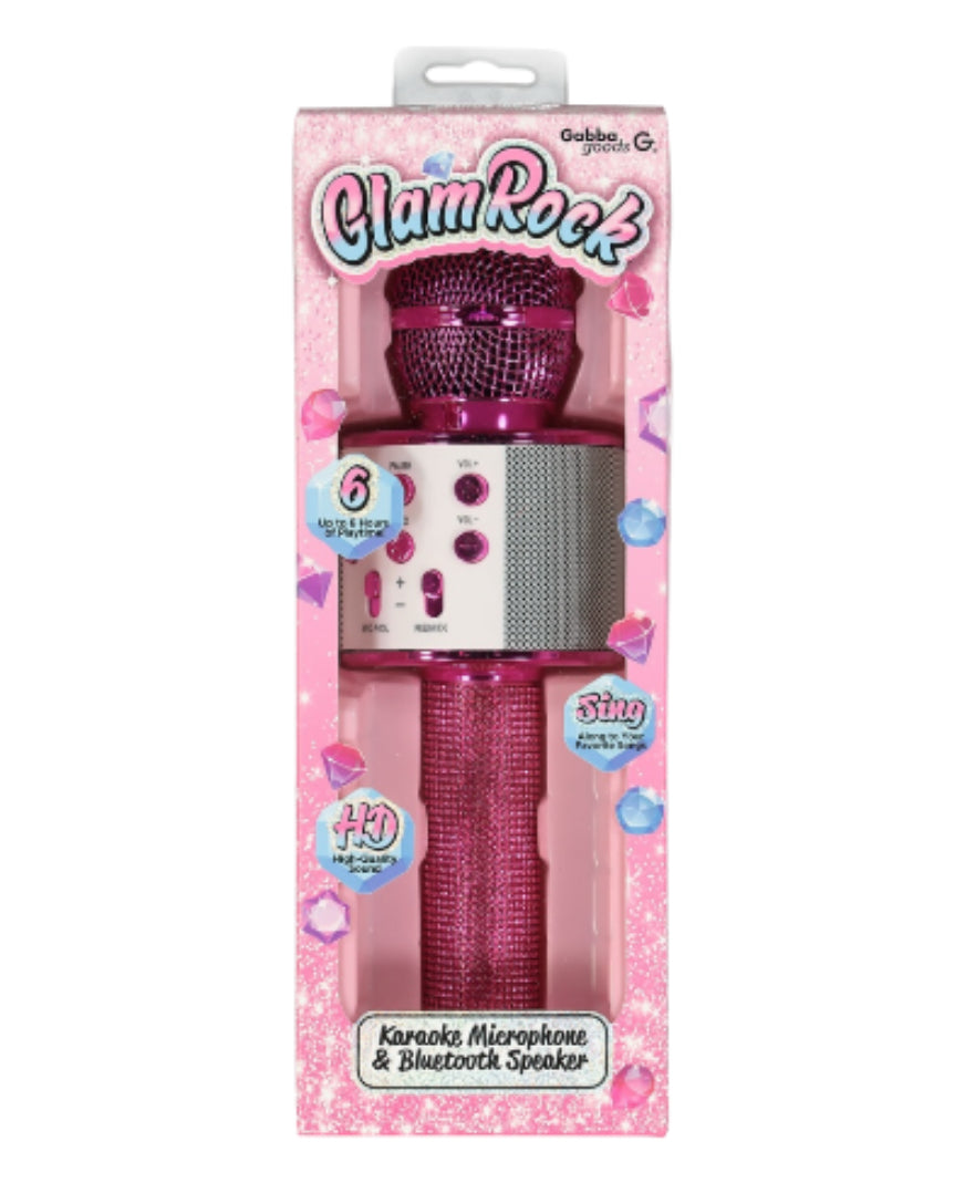 GlamRock Karaoke Microphone and Bluetooth Speaker