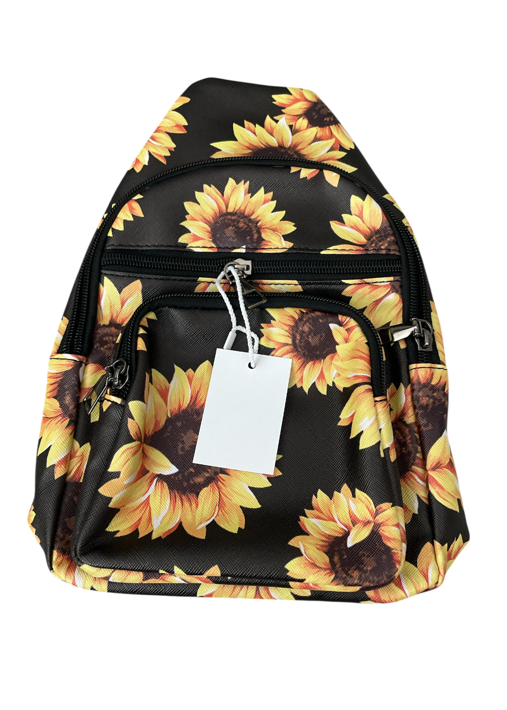 Sunflower Print Sling Backpack