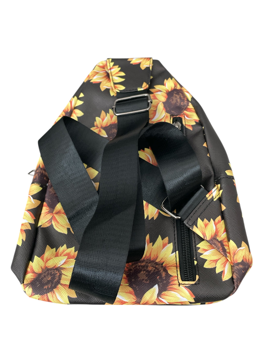 Sunflower Print Sling Backpack