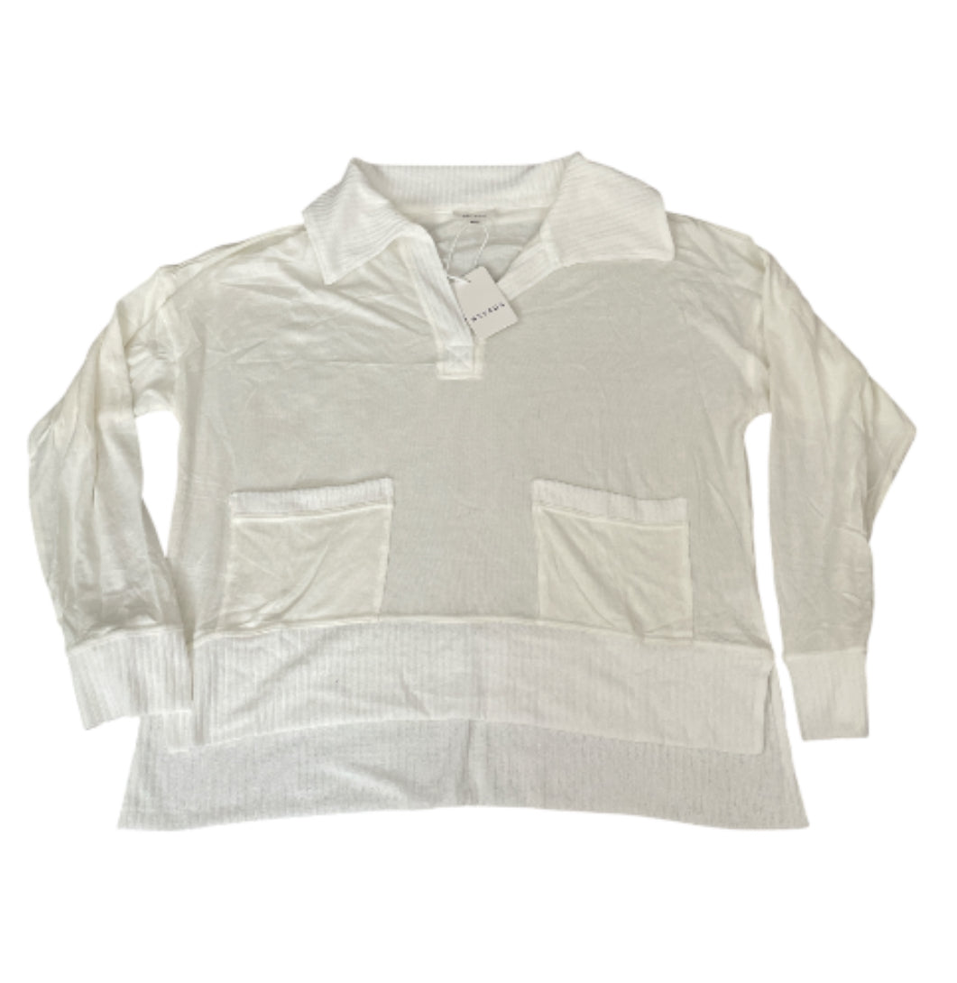 Heyson White Polo Blouse (1X)