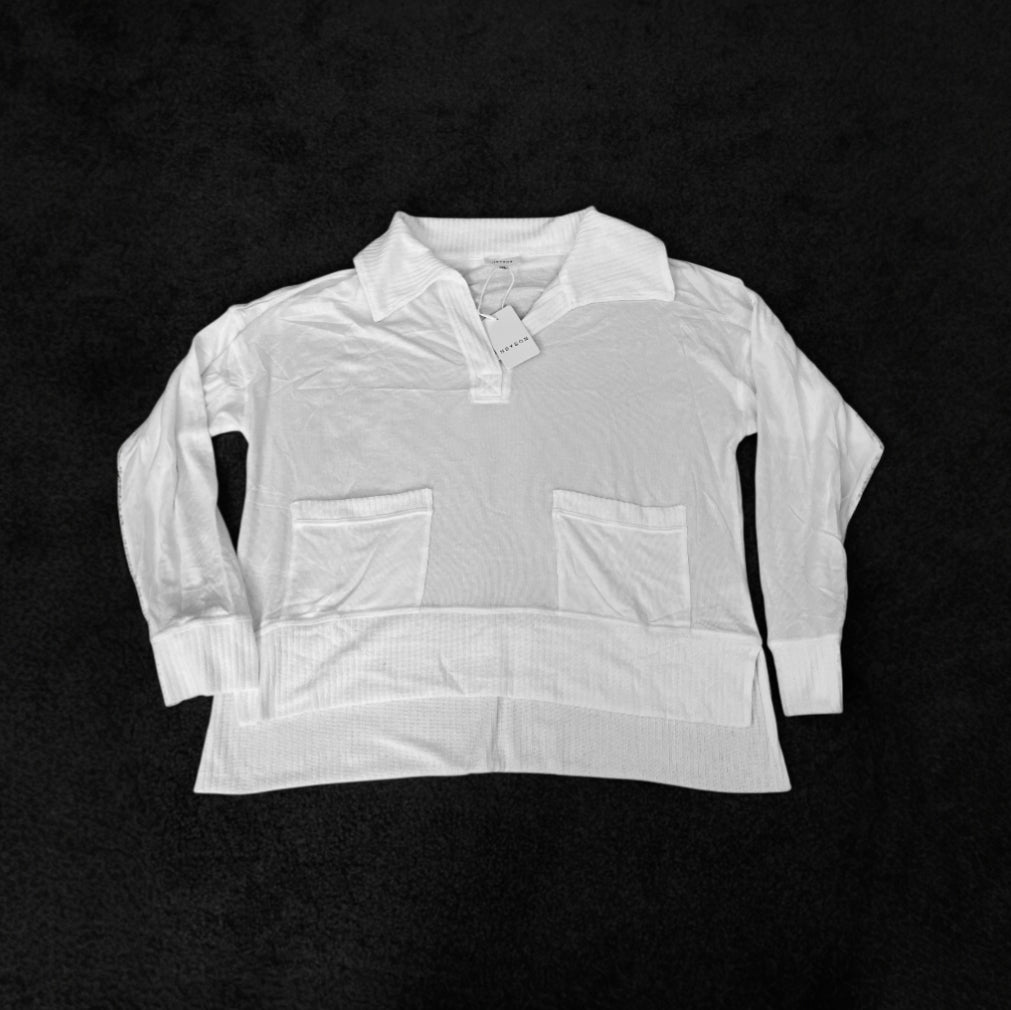 Heyson White Polo Blouse (1X)