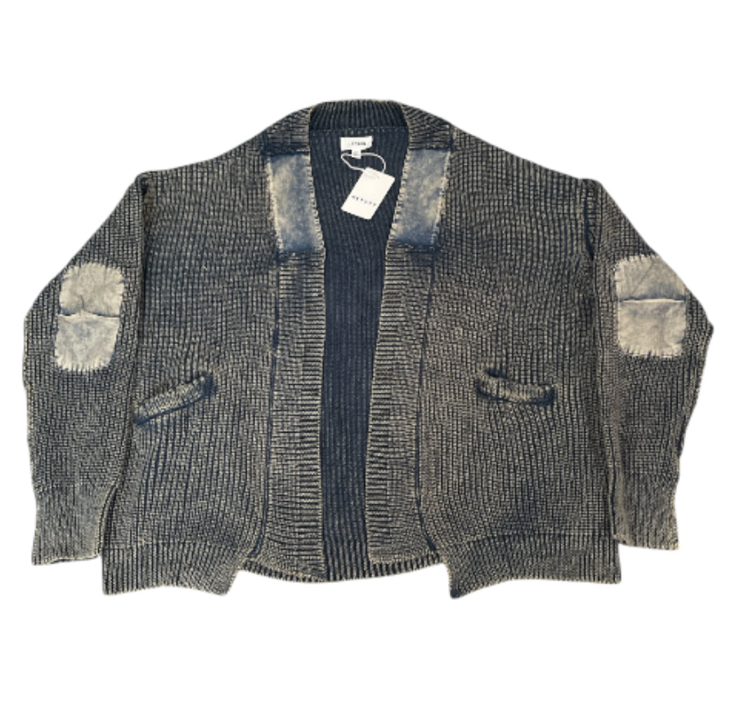 Heyson Washed Cable Knit Patchwork Cardigan(1x)