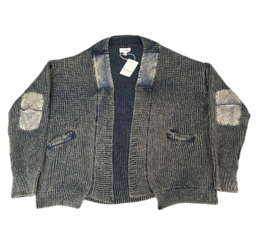 Heyson Washed Cable Knit Patchwork Cardigan(1x)