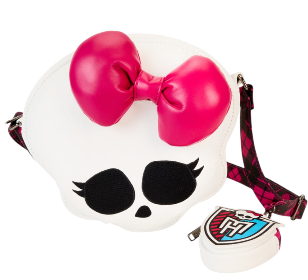 Loungefly Monster High Skullette Figural Crossbody with Coin Bag.