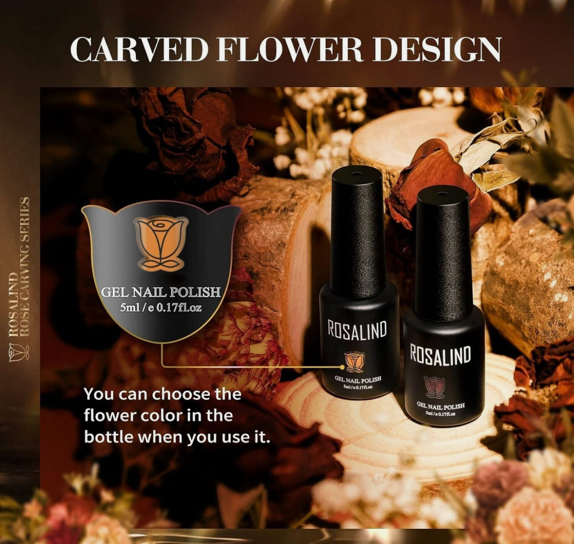 ROSALIND 8PCS Fall Gel Nail Polish Set