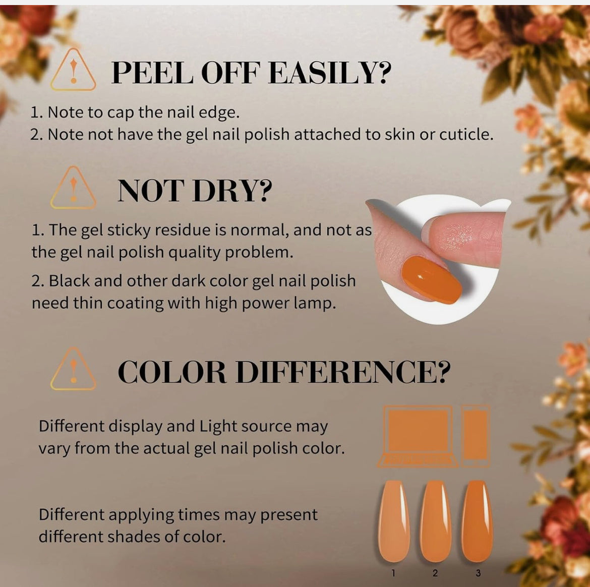 ROSALIND 8PCS Fall Gel Nail Polish Set