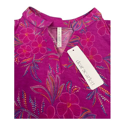 Dear Scarlett Lizzy Magenta Top (3X)