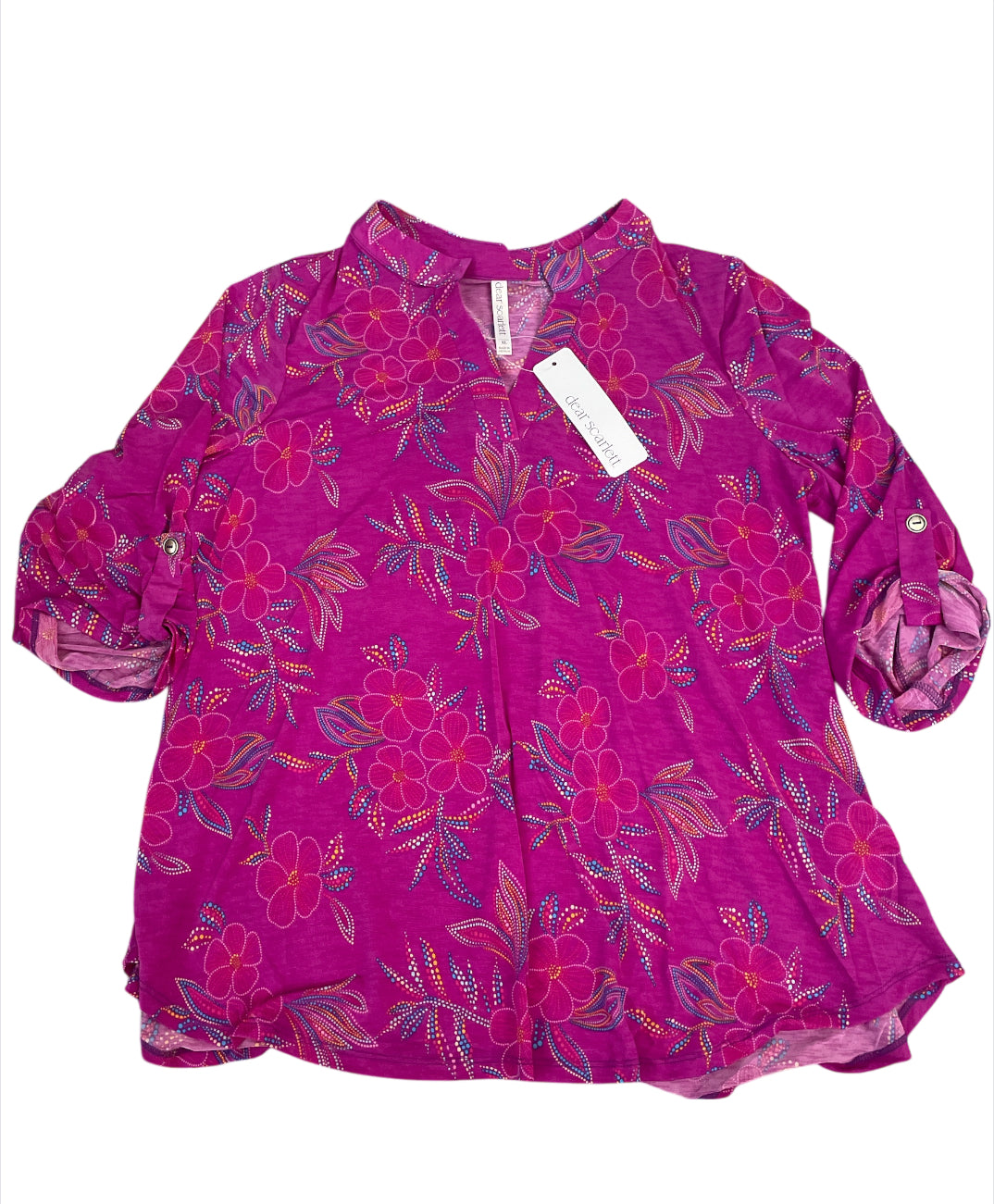Dear Scarlett Lizzy Magenta Top (2x)