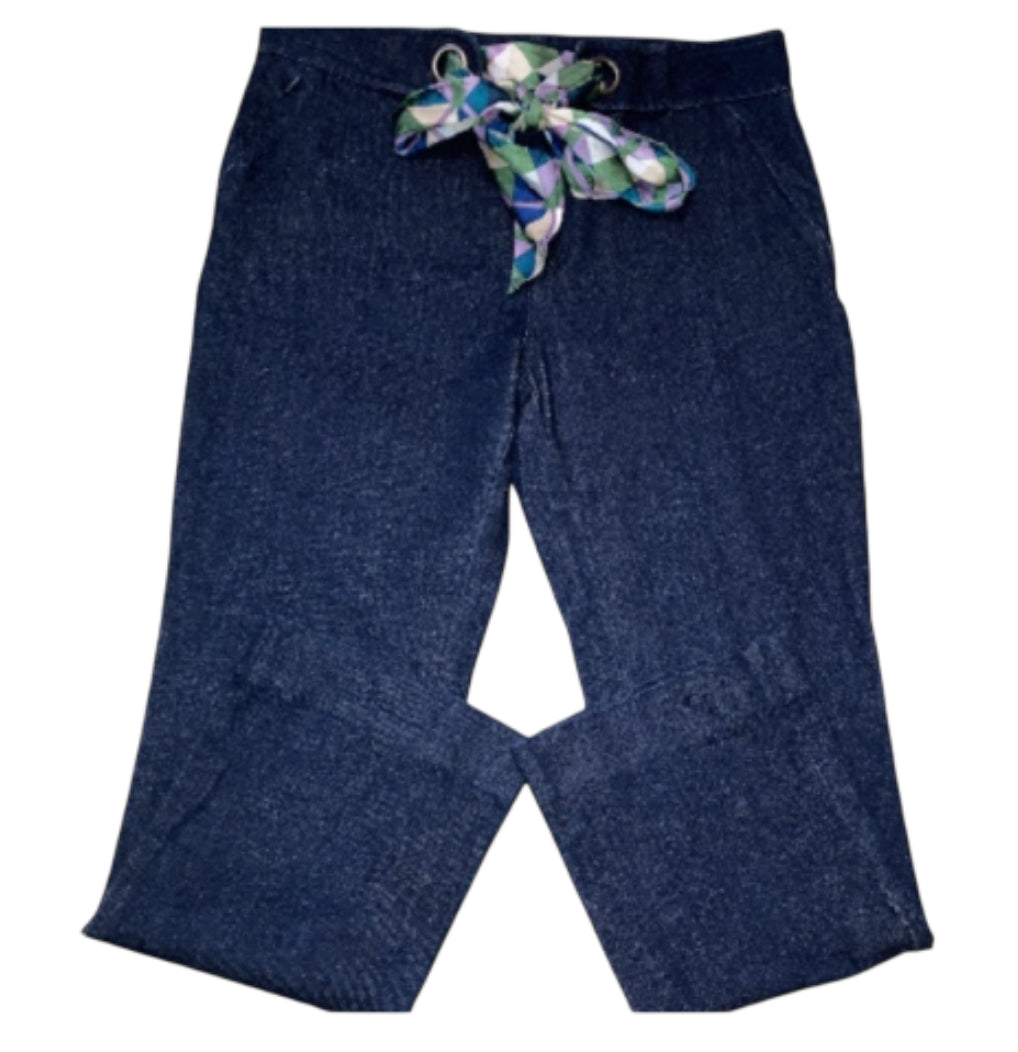 Anthropologie Crop Flare Jeans with Scarf Tie (Size 12)