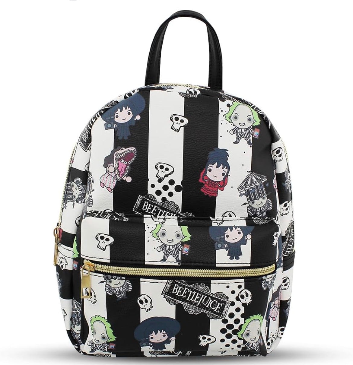 Beetlejuice Mini PU Leather Backpack Purse
