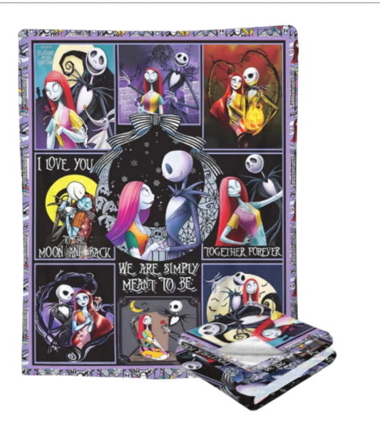The Nightmare before Christmas Throw Blanket - Jack &amp; Sally